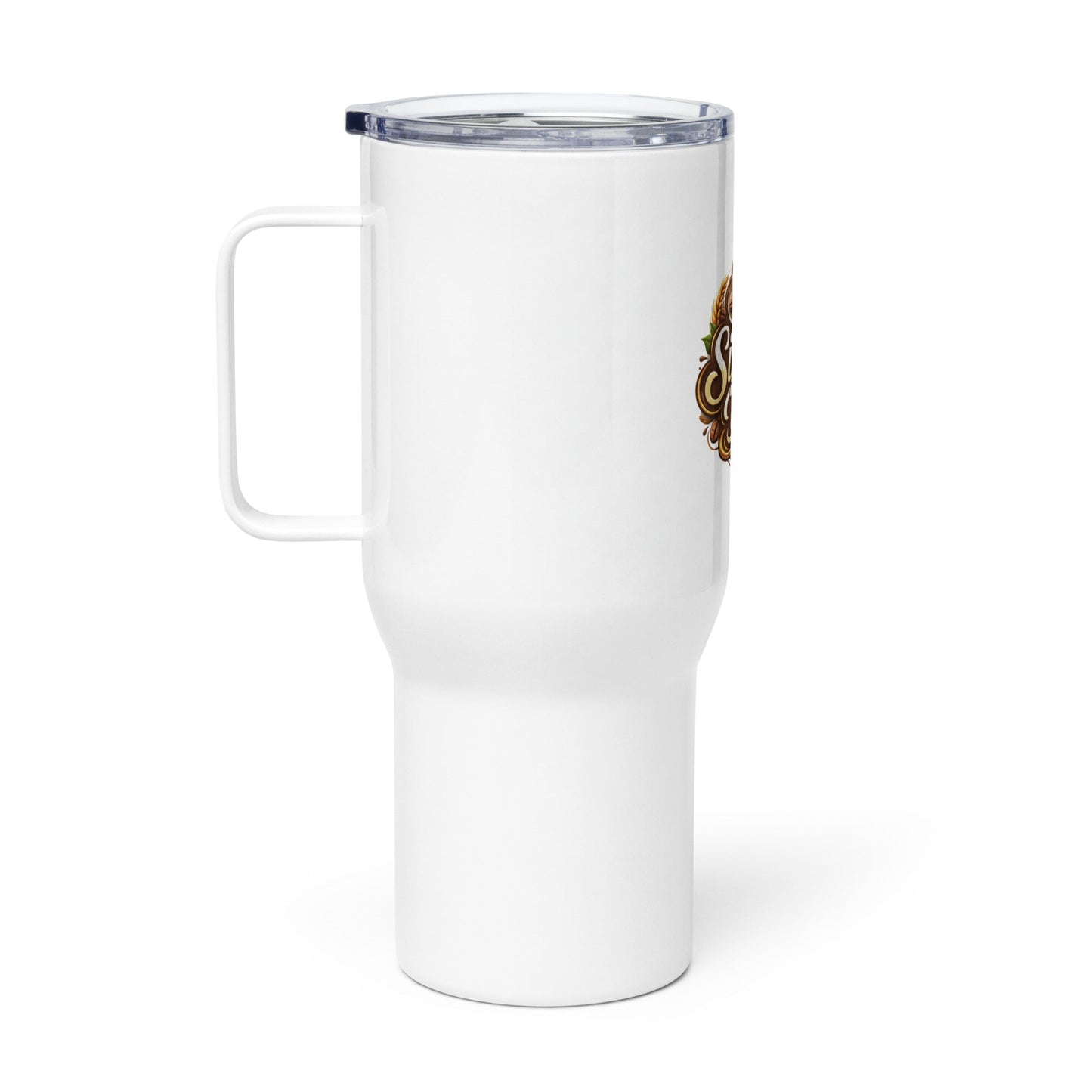 Travel mug with a handle - Sips and Brew