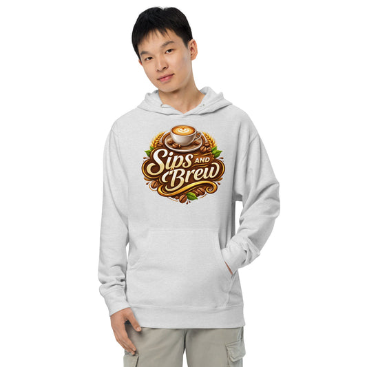 Unisex Midweight Hoodie - Sips and Brew