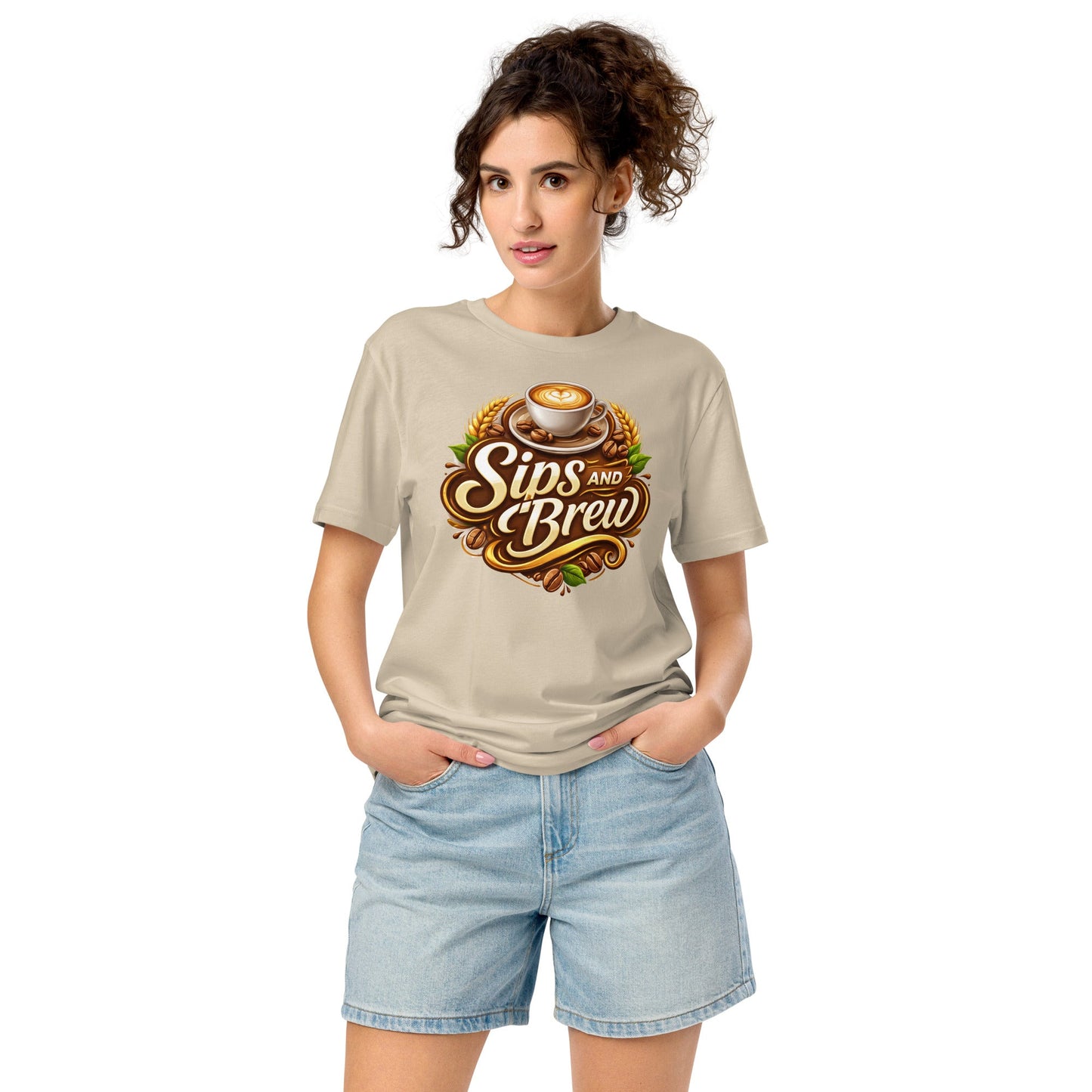 Unisex Organic Mid - Light T-shirt - Sips and Brew