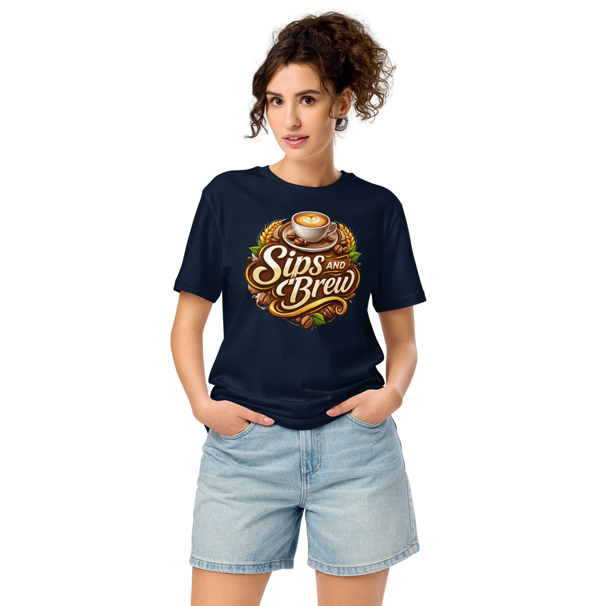 Unisex Organic Mid - Light T-shirt - Sips and Brew