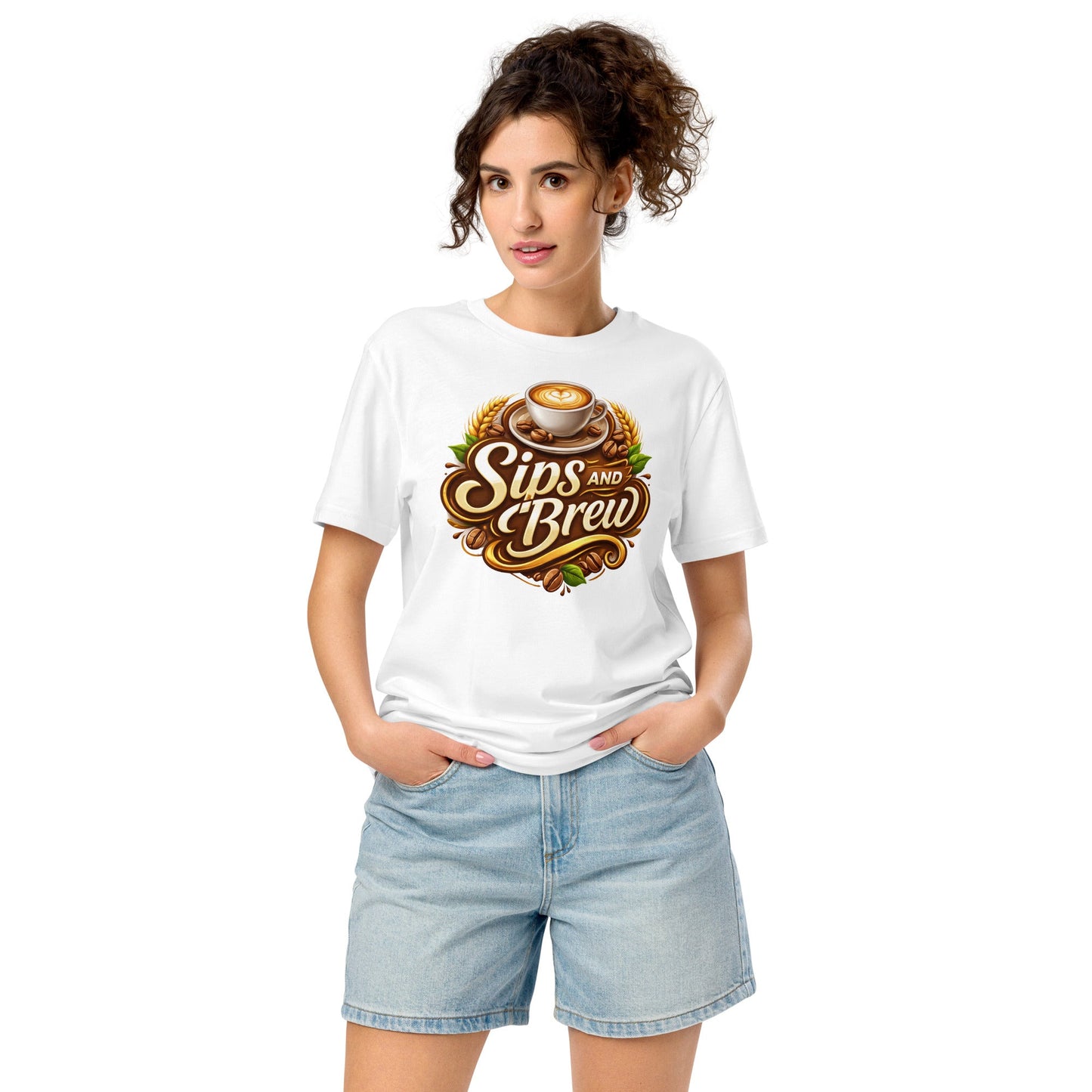 Unisex Organic Mid - Light T-shirt - Sips and Brew