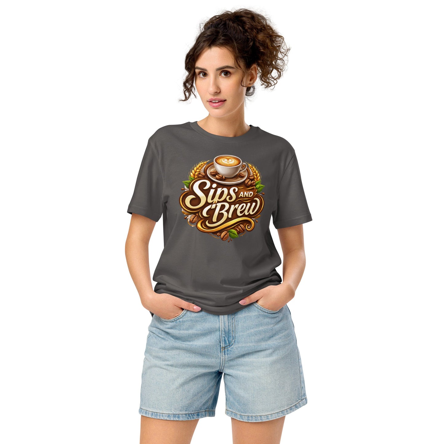 Unisex Organic Mid - Light T-shirt - Sips and Brew