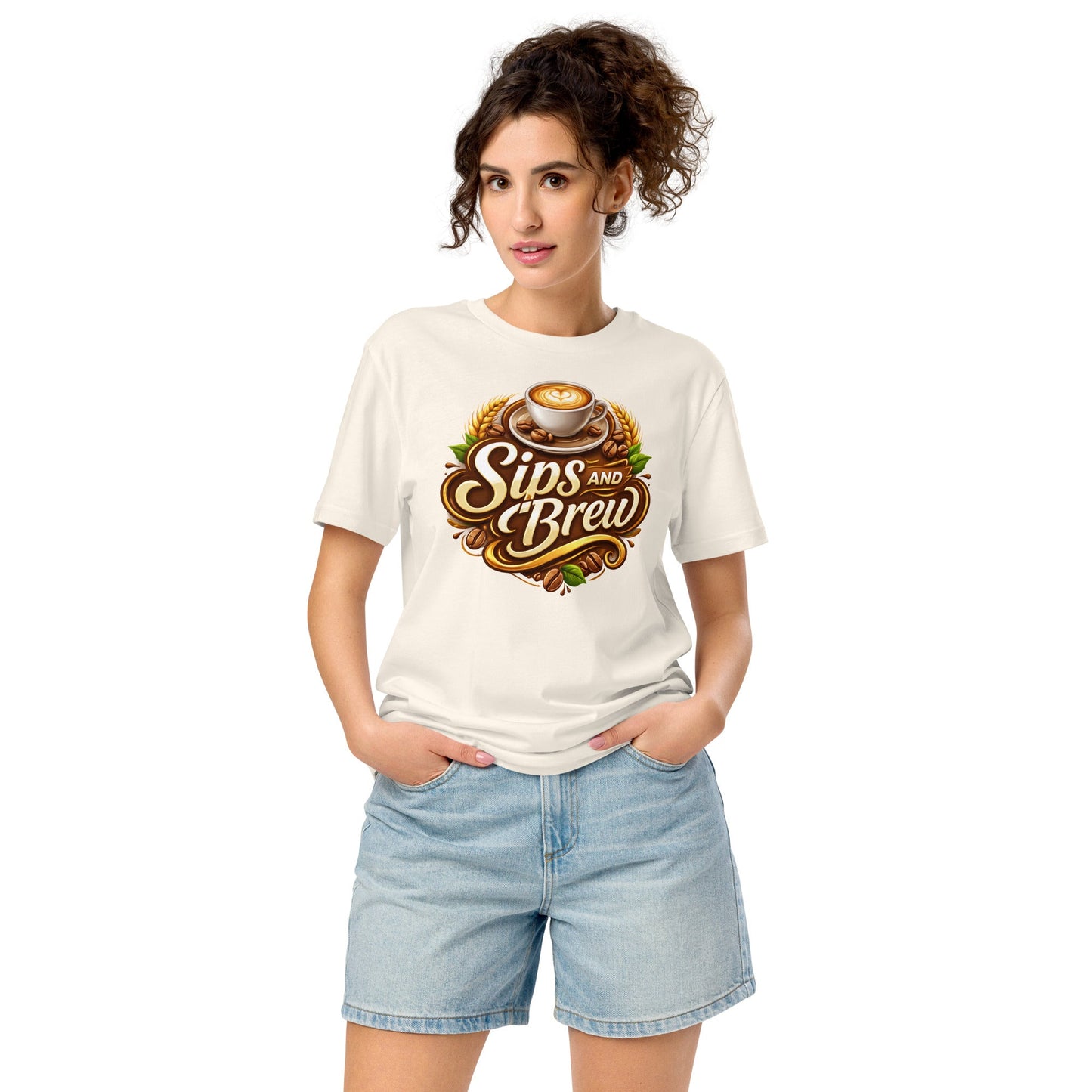 Unisex Organic Mid - Light T-shirt - Sips and Brew