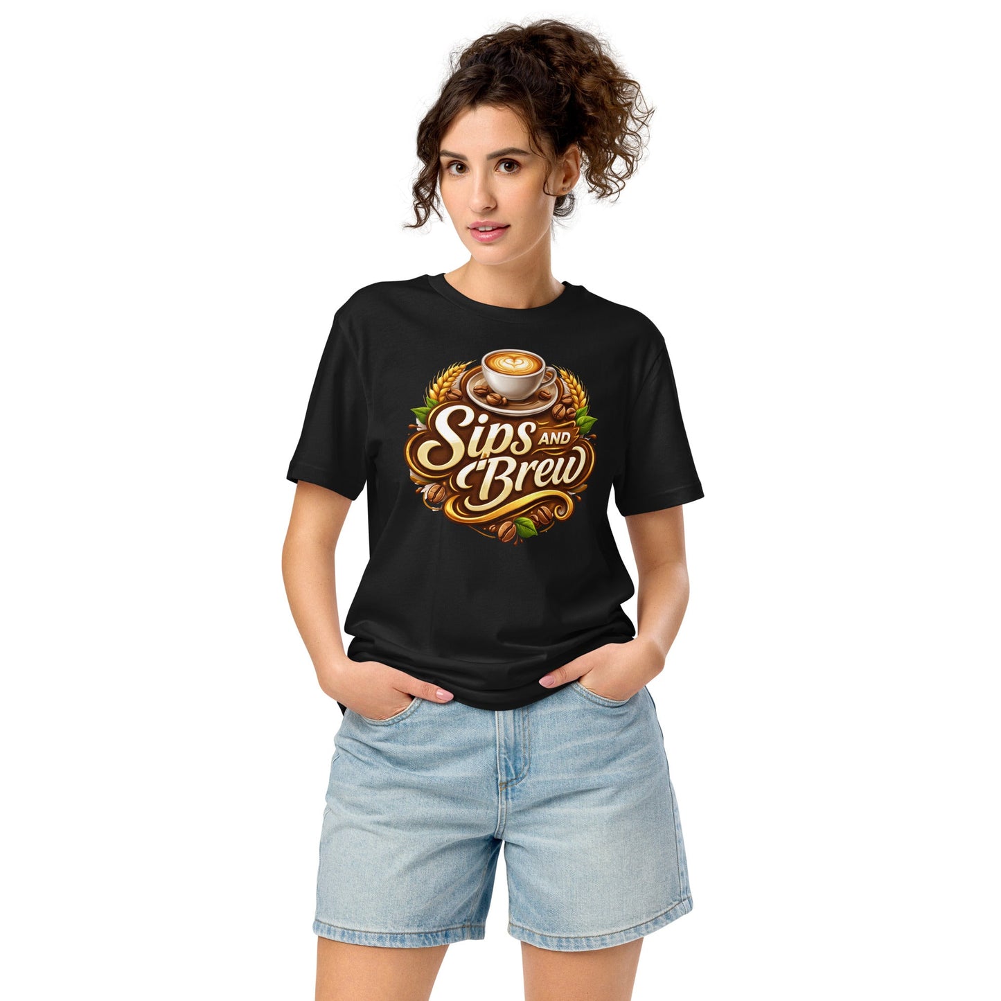 Unisex Organic Mid - Light T-shirt - Sips and Brew