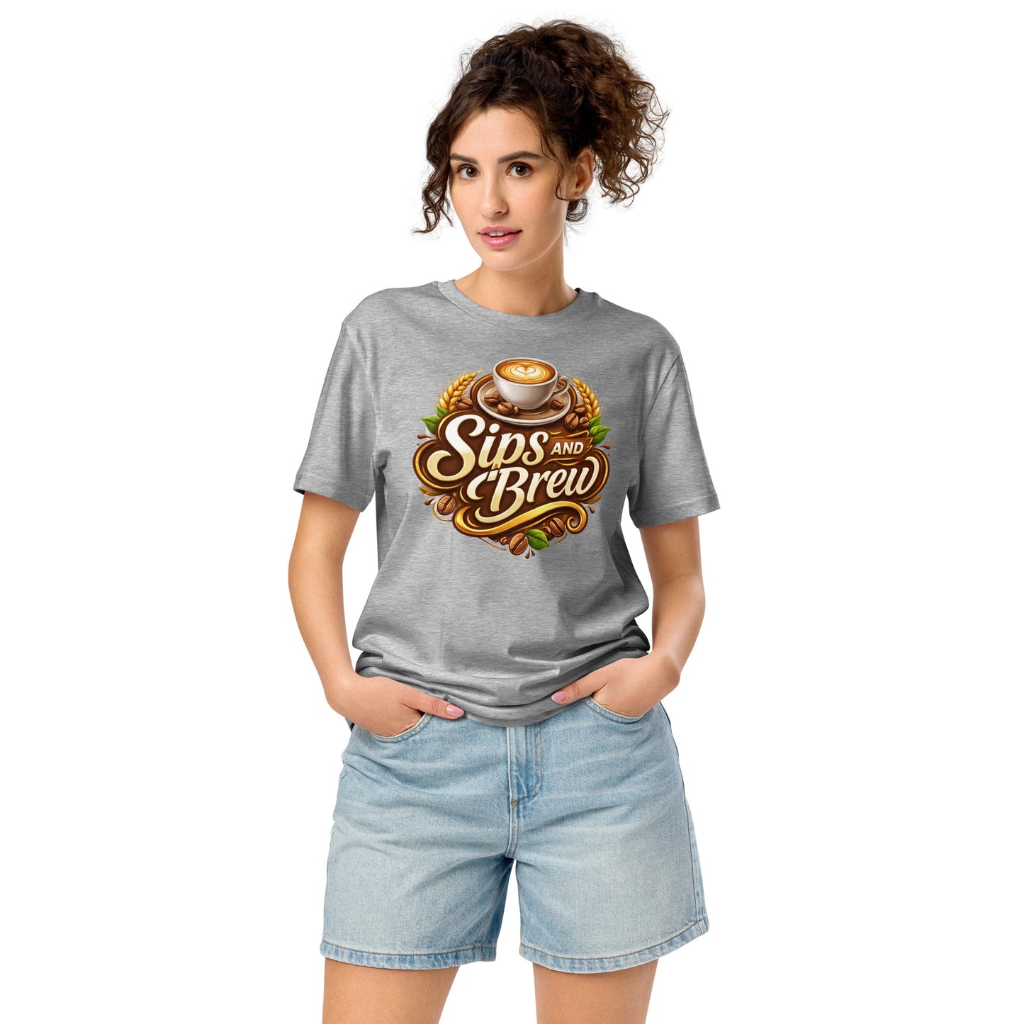Unisex Organic Mid - Light T-shirt - Sips and Brew